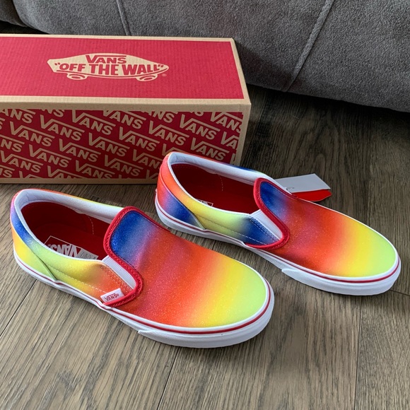 van slip on rainbow